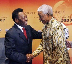 Pelé and Nelson Mandela, 2007